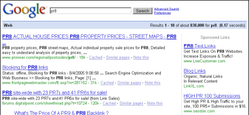 PR8 voor ingreep Google