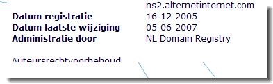 SIDN registratie