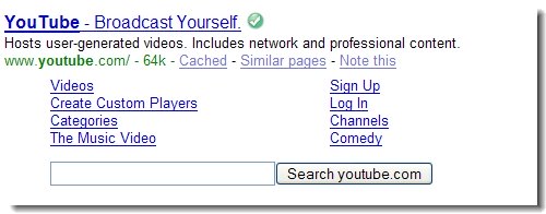 YouTube zoekresultaat in Google