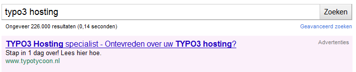 Adwords toont omschrijving in titel advertentie