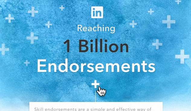Link naar: LinkedIn Infographic 1 miljard LinkedIn Endorsements
