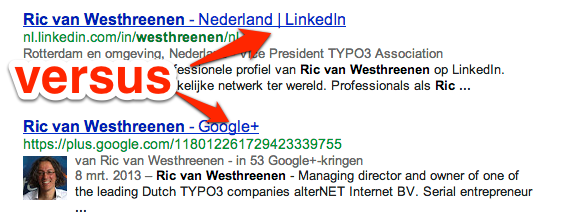Google+ versus LinkedIn