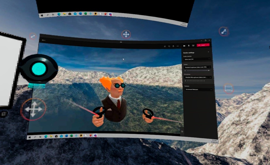MS Teams sessie in virtual reality met Immersed